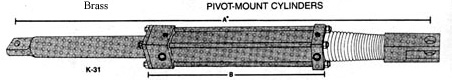 brass hynautic cylinder k-31